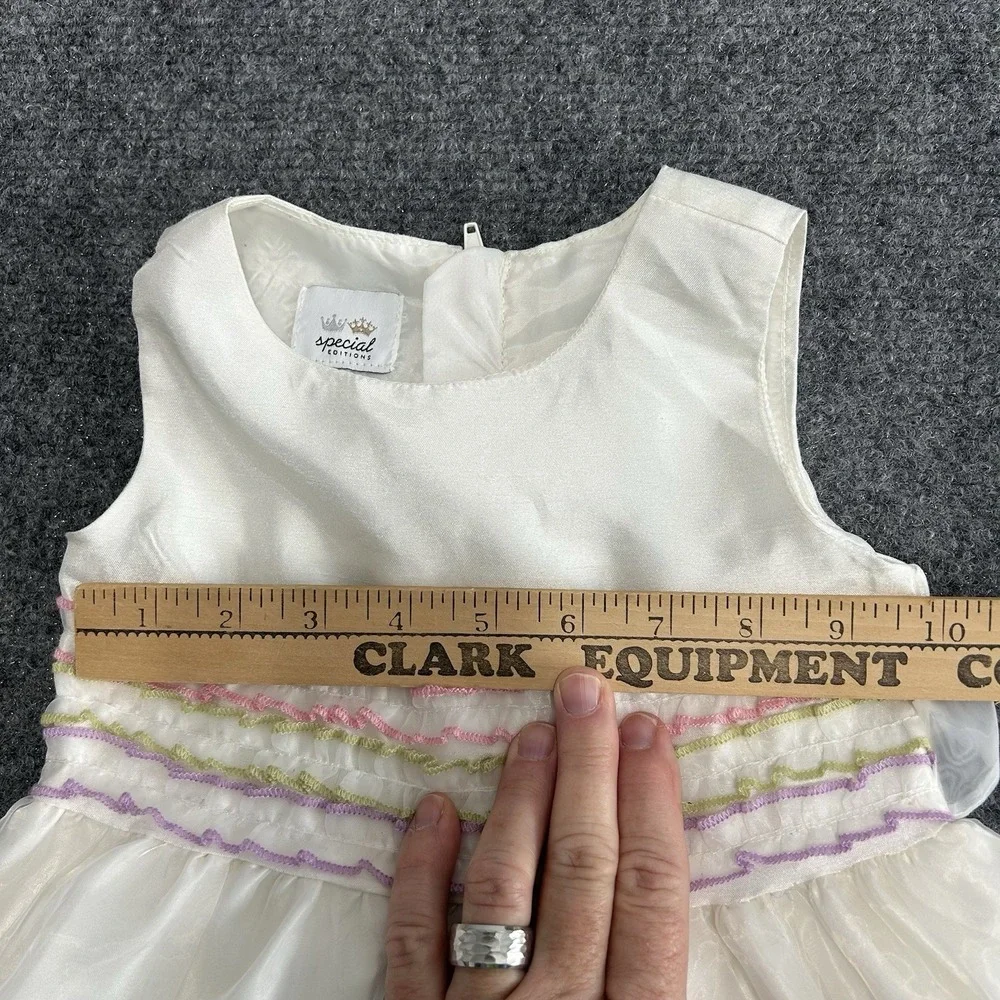 Special Edition‎ 3T Toddler Dress Easter White Pink Flowers